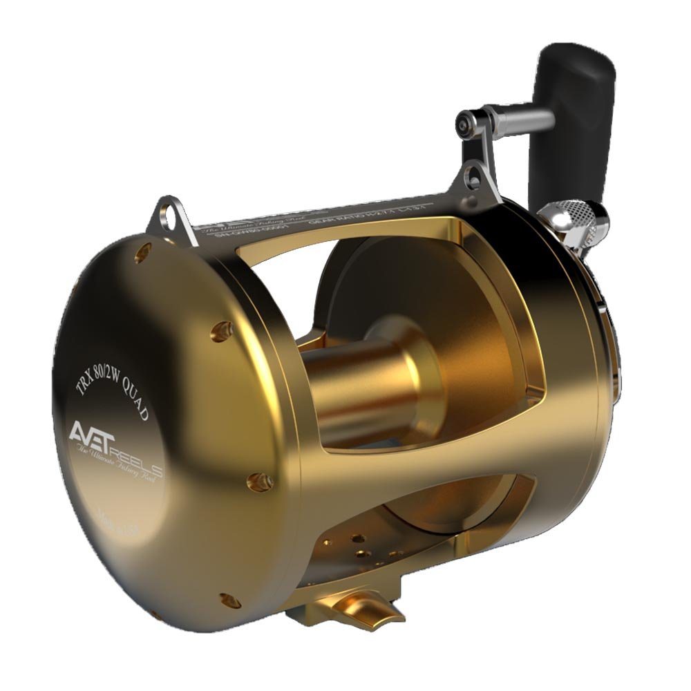 Avet Quad T RX 80W Wide Two Speed Fishing Reels - Saltwater Offshore Big Game Fishing Reel for Tuna, Marlin & Swordfish