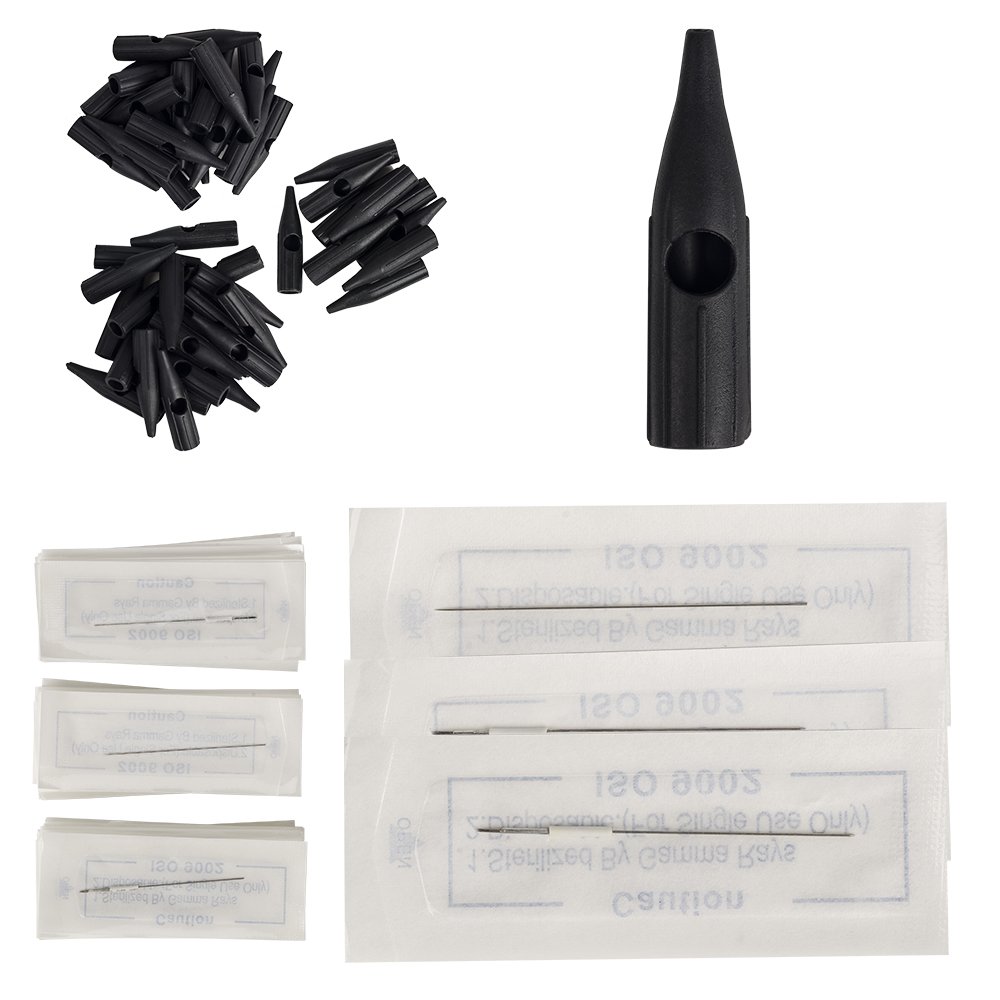 VideoPUP Tattoo Pen Makeup Kit - Professional Eyebrow Tattoo Pen & Cosmetic Machine with 50 Needles & 50 Tips (K04) | Perfect for Permanent Makeup, Microblading & Beauty Salon Use