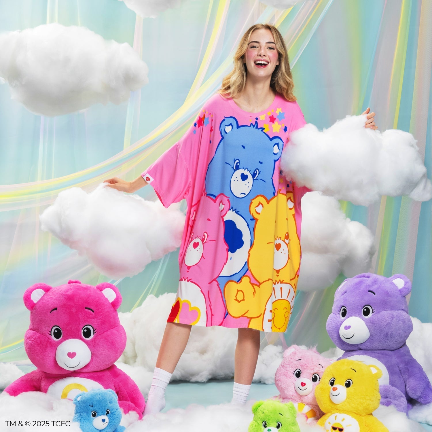 Care Bears Trio Sleep Tee - Soft & Comfortable Kids Pajama Top for Bedtime & Lounging