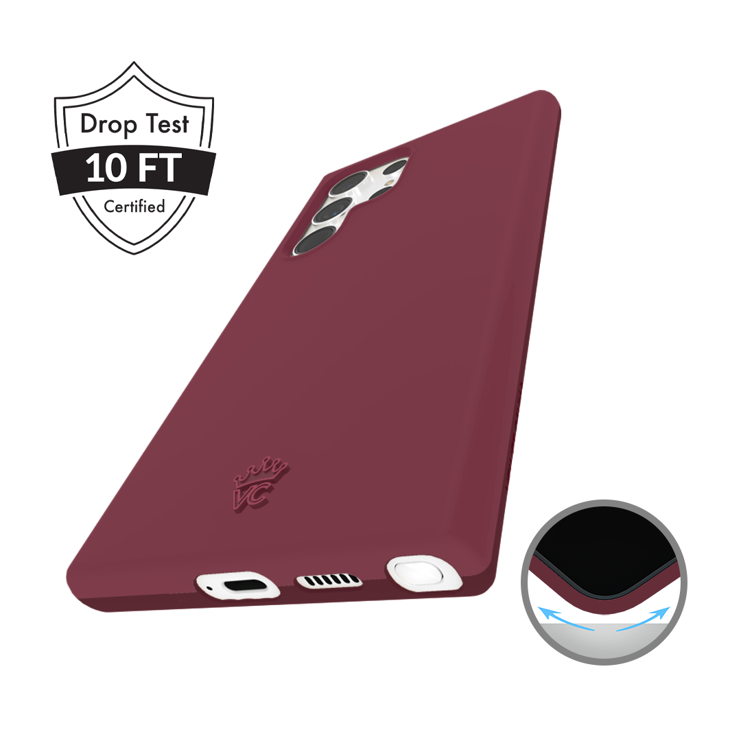Vintage 1990s Burgundy Samsung Phone Case - Retro Protective Cover for Samsung Galaxy Series (Perfect for 90s Theme Parties & Nostalgic Gift Ideas)