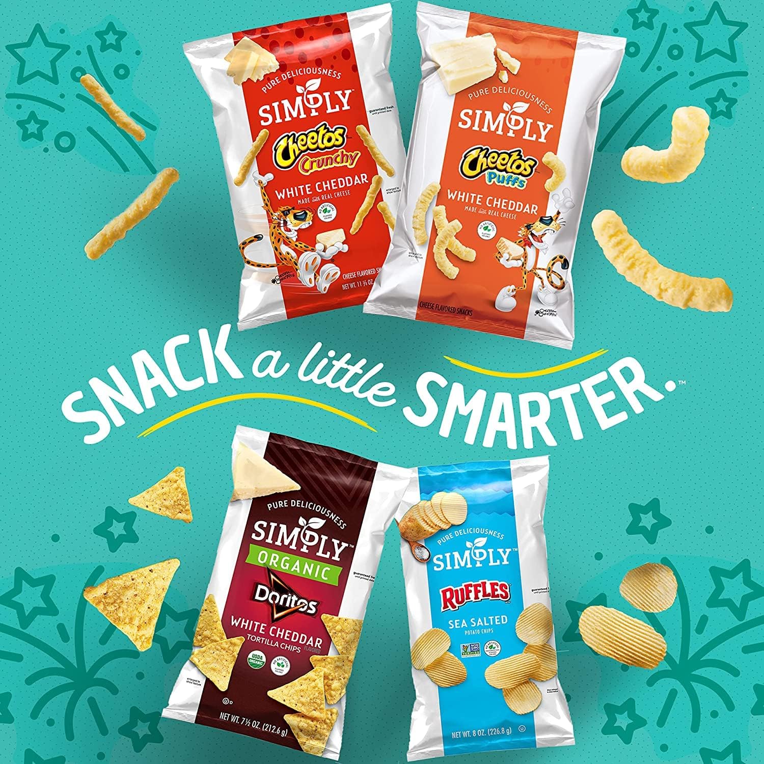 Frito Lay White Cheddar Cheese Snacks Variety Pack - 36 Count | Crunchy Party Snacks for Office, School & Movie Nights - Perfect for Lunchboxes, Game Day & Road Trips