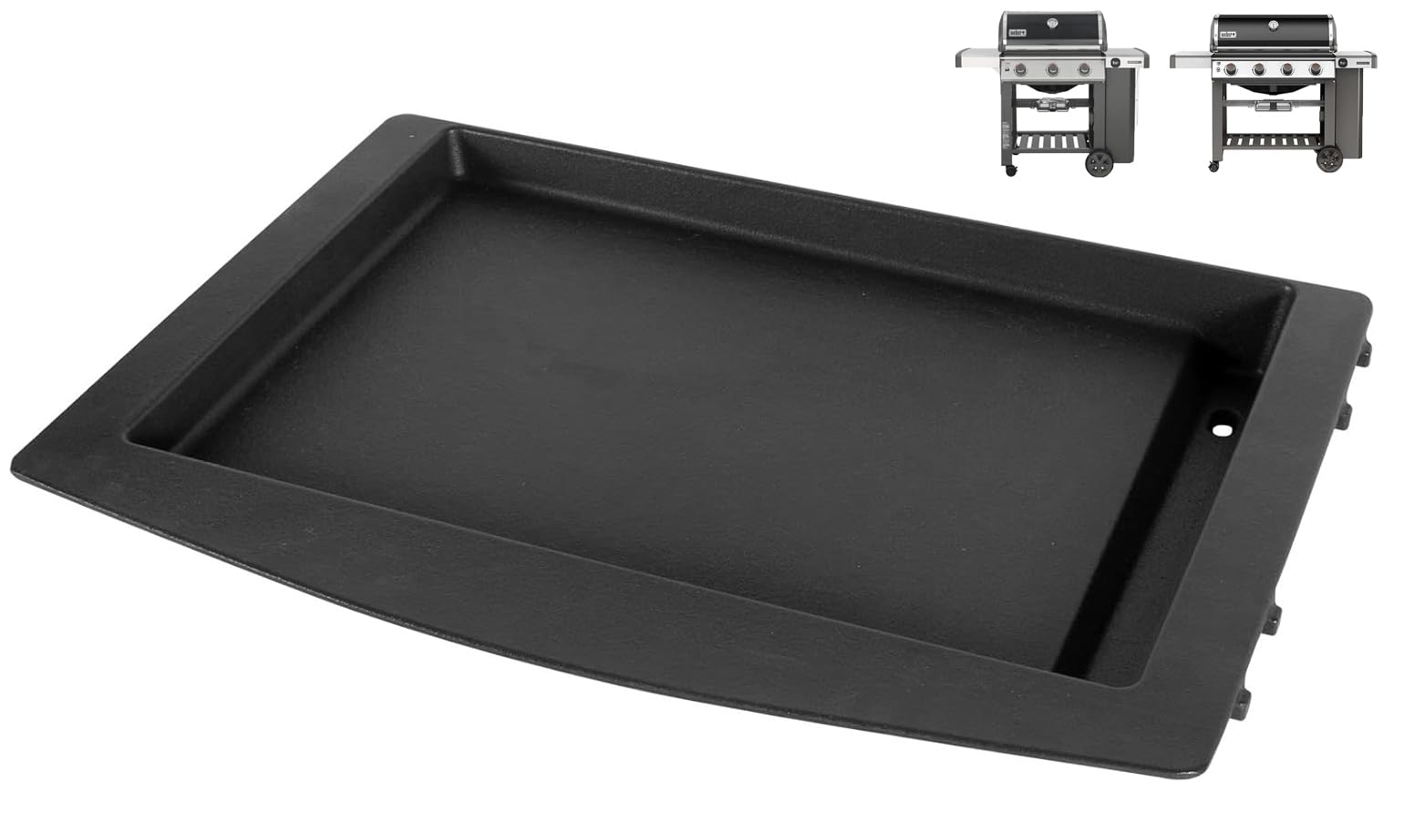 Premium Cast Iron Griddle Plate for Weber Genesis II LX 300/400/600 Series Grills - Replacement Griddle Insert for Weber GS4 Genesis II (Model 66805) - Perfect for Outdoor BBQ, Backyard Cooking & Camping Meals