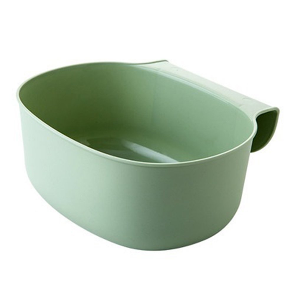 Over The Cabinet Door Trash Can Holder - Hanging Waste Basket for Kitchen, Bathroom & Office - Green Garbage Bin with Storage Rack - Perfect for Small Spaces & Clutter-Free Organization