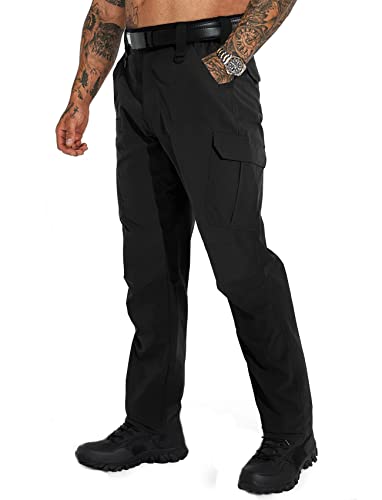 Ebifin Men's Lightweight Ripstop Tactical Cargo Pants - Waterproof Hiking & Work Pants with High Waist Relaxed Fit | Outdoor Adventure, Tactical Duty & Everyday Wear