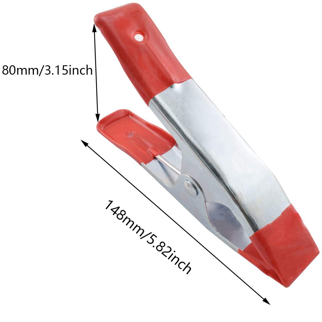 4 PCS 6-Inch Heavy Duty Metal Spring Clamps for Woodworking, Camping, Tent Setup - 5.5CM Max Opening - Perfect for DIY Projects, Outdoor Gear Repair & Home Organization