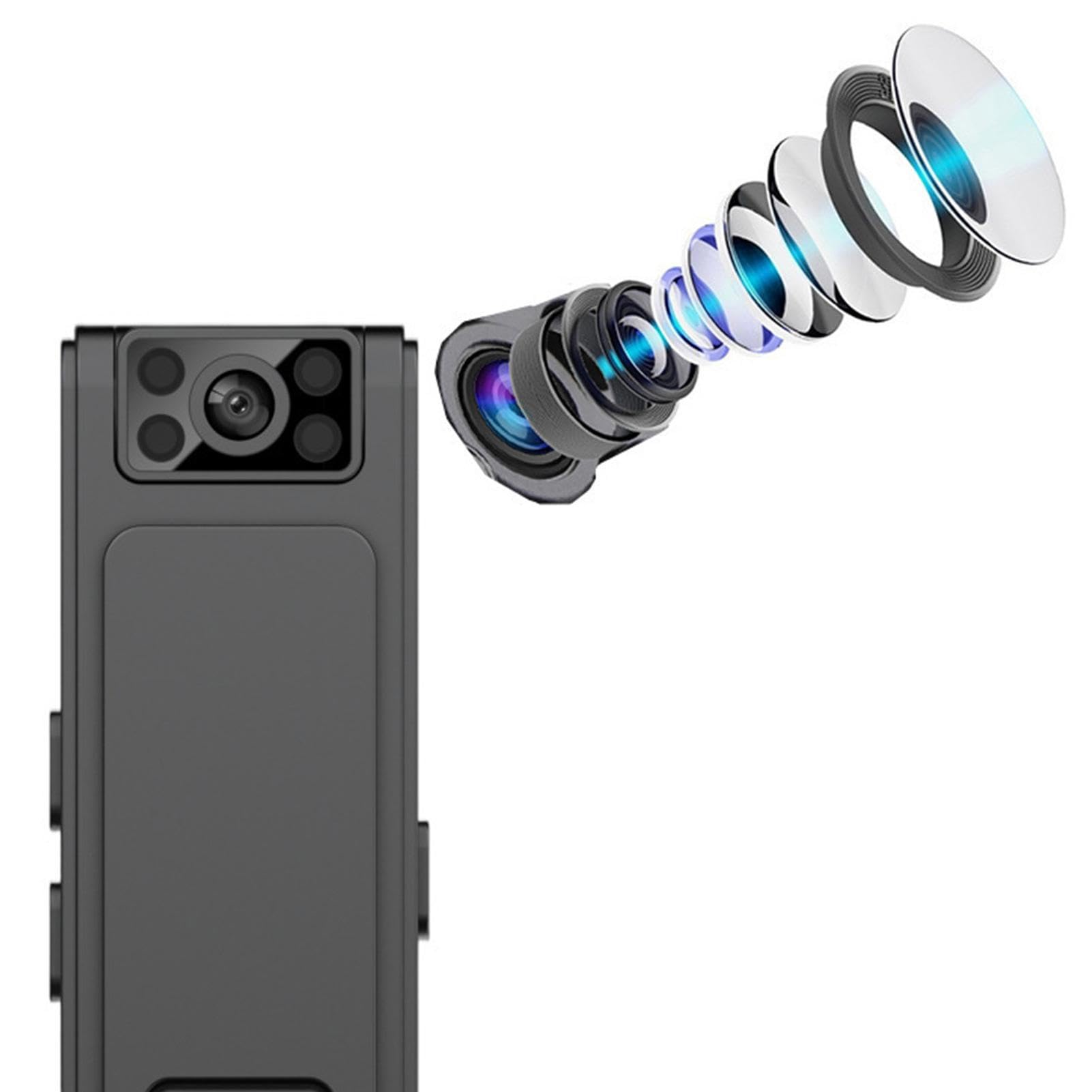 2023 New HD 1080P/4K Noise Reduction Camera with 180° Adjustable Rotatable Lens - Wireless Wearable Video Recorder for Home Security, Vlogging & Outdoor Adventures