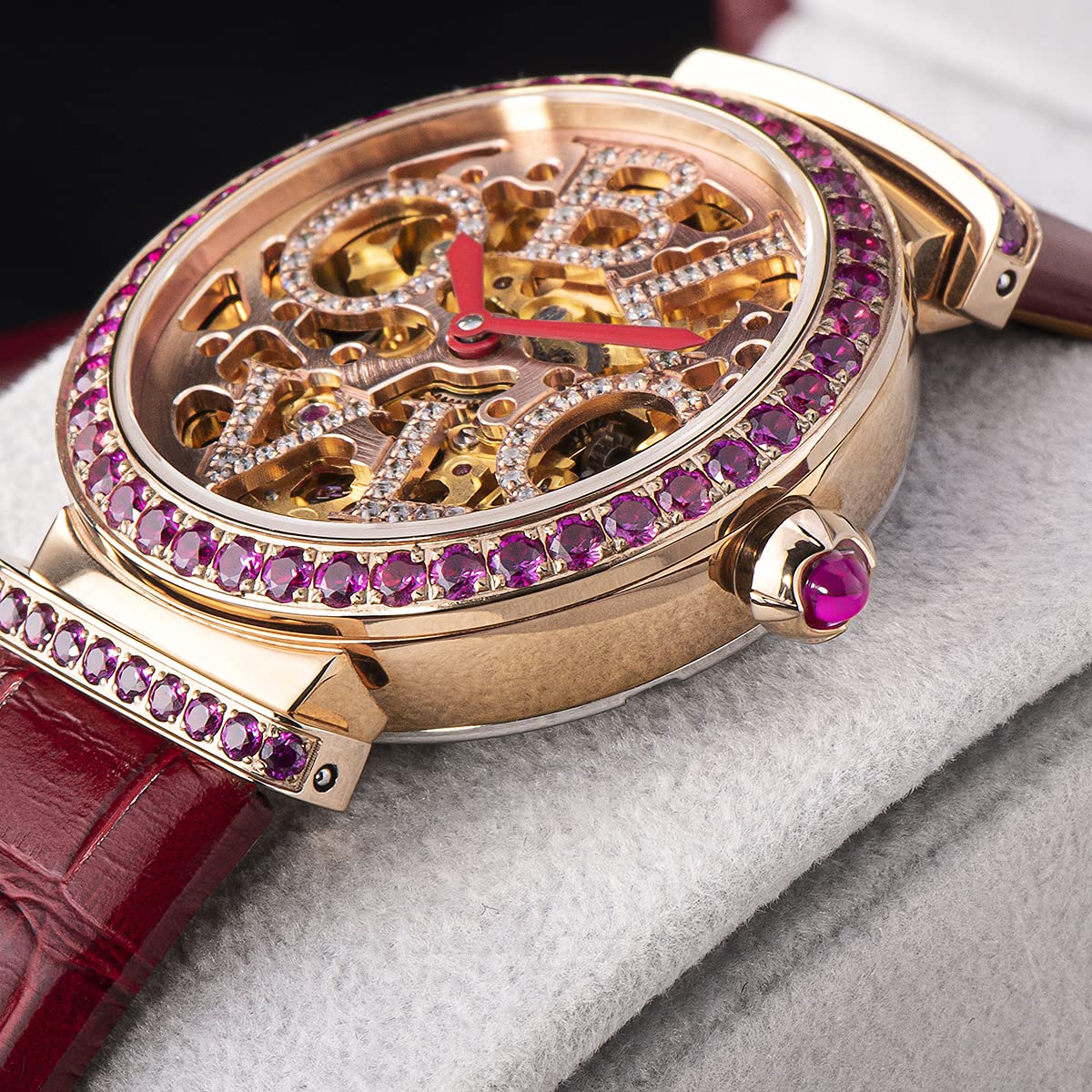Luxury Rose Gold Automatic Women's Watch with Skeleton Dial - Genuine Leather Strap - Perfect for Business, Party & Everyday Wear