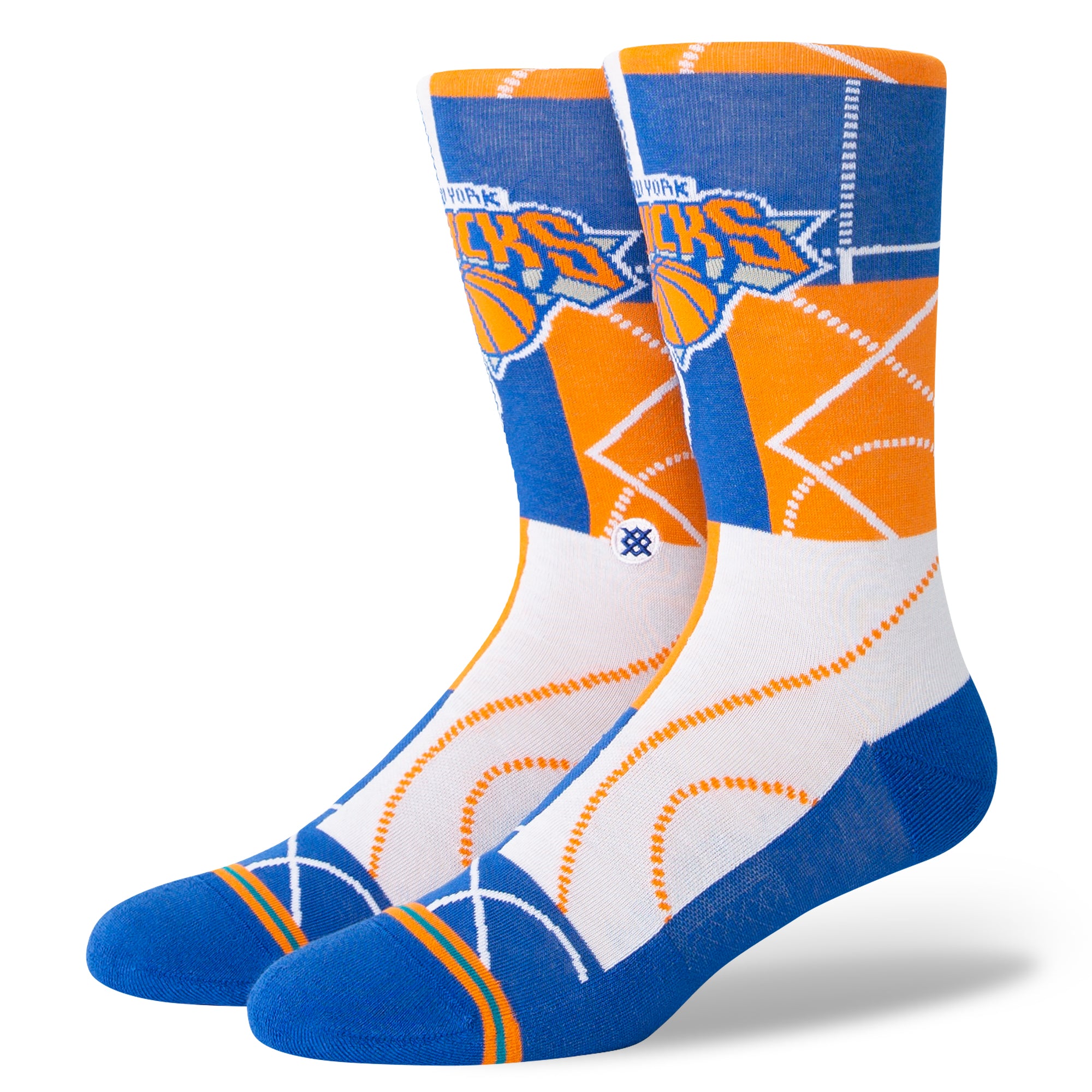 Stance Zone New York Knicks Crew Socks - NBA Basketball Team Socks for Men & Women - Comfortable Athletic Socks for Sports, Workout & Casual Wear