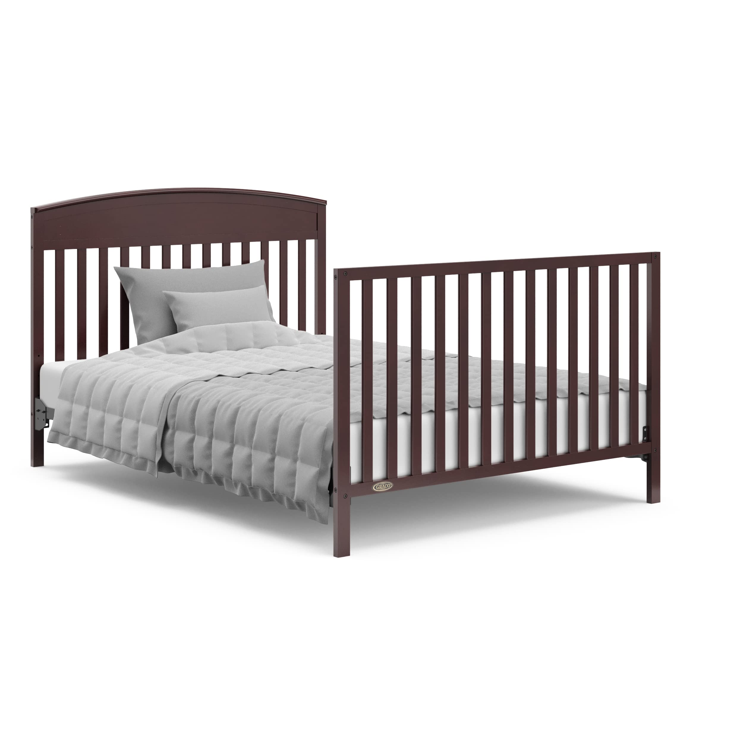 Graco Benton 5-in-1 Convertible Crib in Espresso - GREENGUARD Gold Certified Baby Crib to Toddler Bed, Daybed & Full Size Bed Conversion | Fits Standard Crib Mattress | Perfect for Nursery, Bedroom & Guest Room