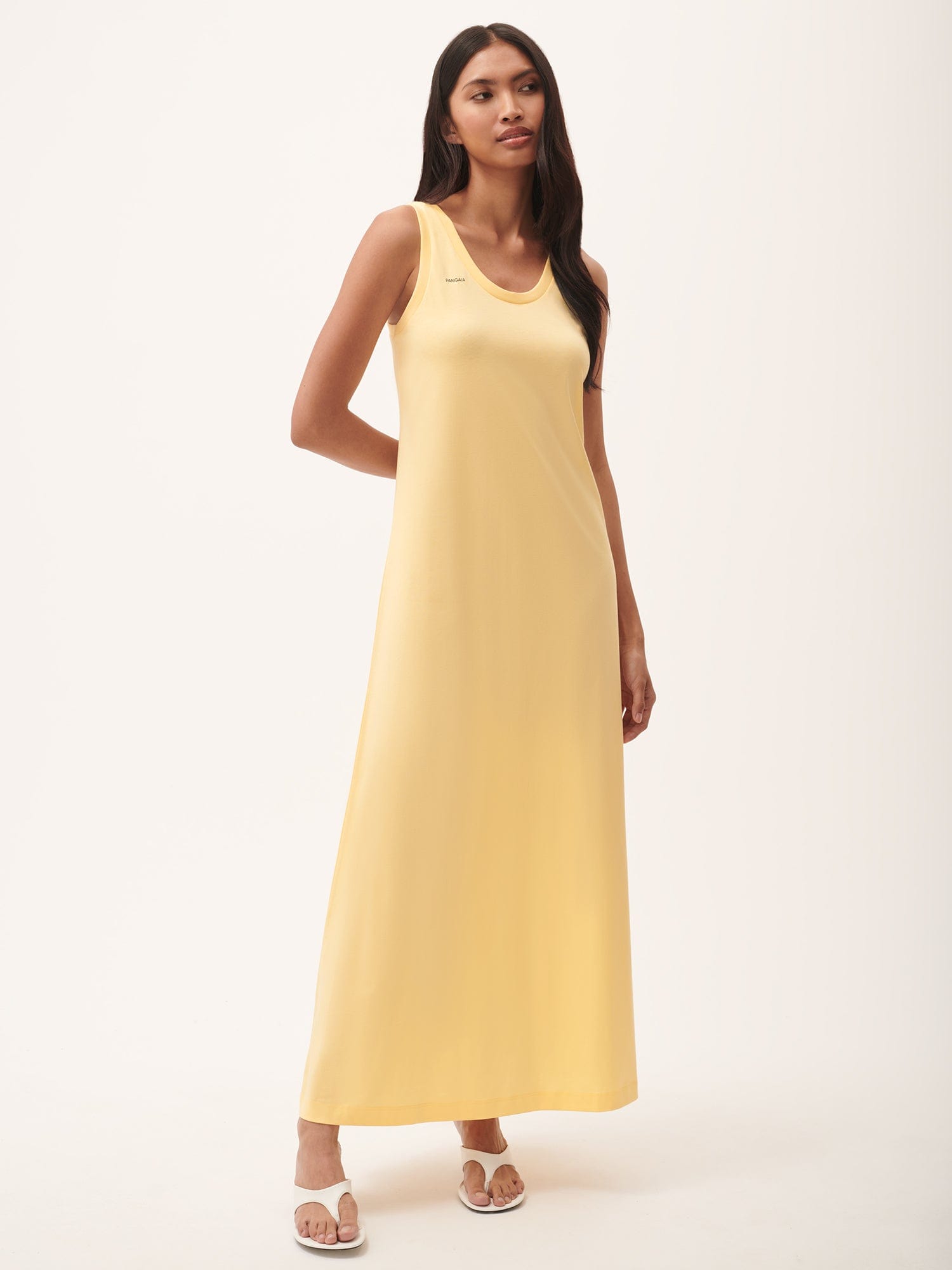 Women's 365 Midweight Long Dress - Seashell Yellow | Comfortable Casual & Work Wear | Perfect for Office, Travel & Everyday Outfits