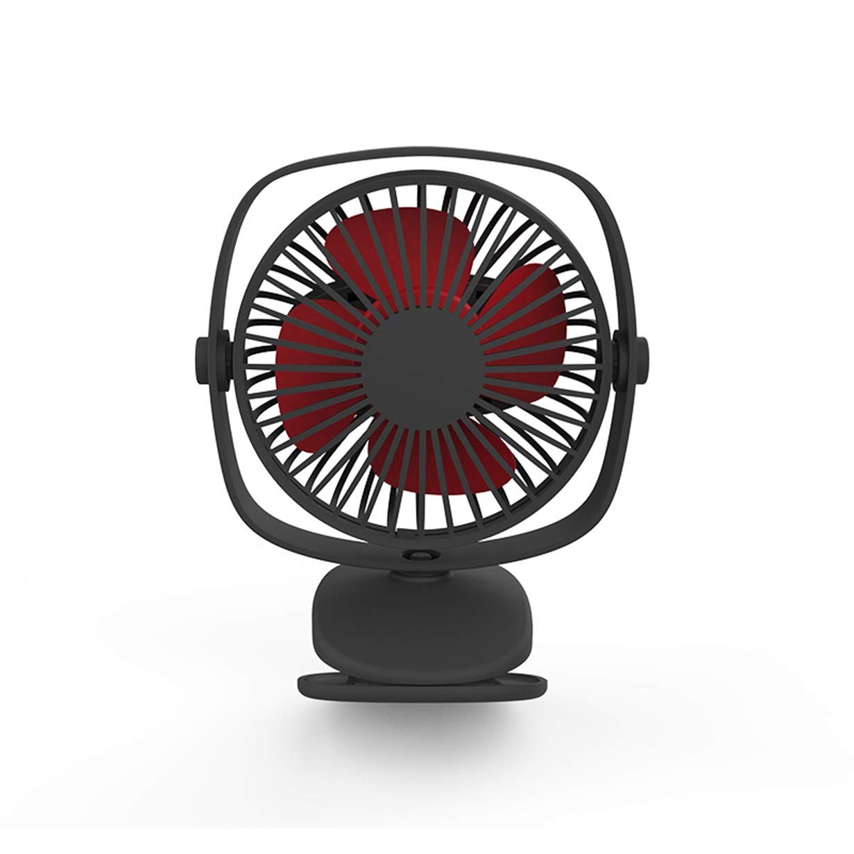 JHZTOY Mini Clip Fan - USB Powered Portable Desk Fan, Ultra Quiet for Office, Dorm Room & Home Use - Black (Perfect for Studying, Working & Sleeping)