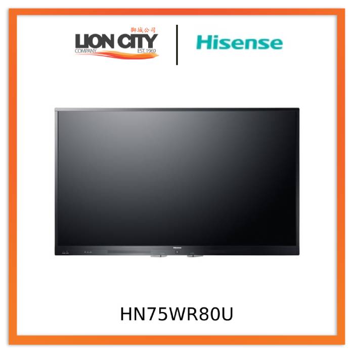 Hisense HN75WR80U 75-Inch 4K UHD Interactive Digital Whiteboard - Smart Touch Screen Display for Business & Education - Ideal for Meetings, Classrooms & Presentations