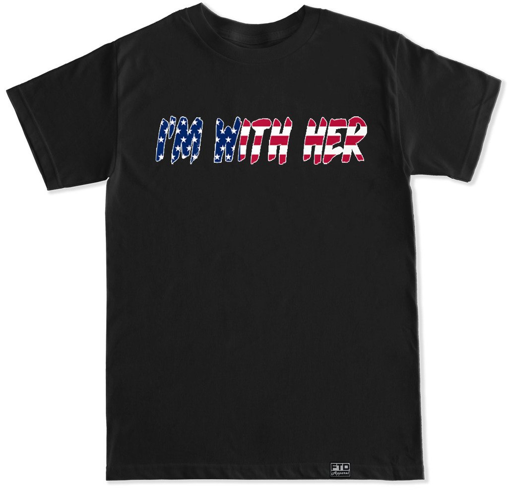 FTD Apparel Men's 'I'm with Her' Graphic T-Shirt - Comfortable Cotton Tee for Casual Wear & Political Support