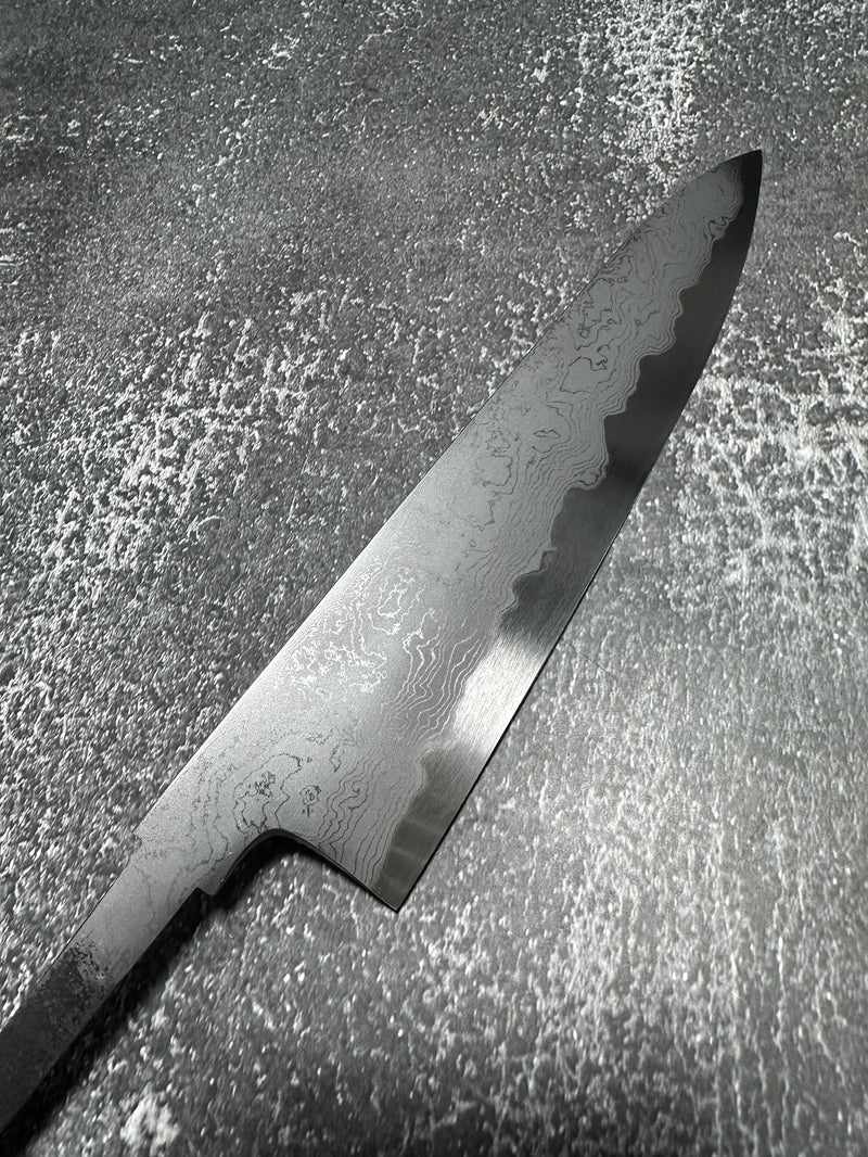 Premium Yoshikazu Tanaka Blue #1 Damascus 210mm Gyuto Knife - No Handle - High Carbon Steel Japanese Chef Knife for Slicing, Dicing & Precision Cutting - Perfect for Professional Chefs & Home Cooks