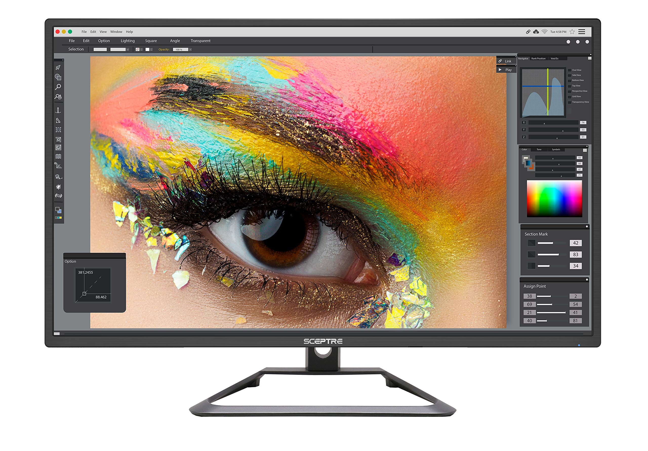 Sceptre 27-inch 4K UHD IPS LED Monitor - 75Hz Refresh Rate, DisplayPort, HDMI, DVI Ports, Built-in Speakers, Frameless Design, Black (U279W-4000R) - Perfect for Gaming, Office Work, and Home Entertainment