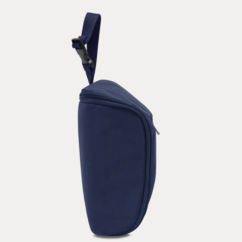 Travelon Flat Out Hanging Toiletry Kit - Water-Resistant Cosmetic Bag with Hooks for Travel, Midnight Blue - Perfect for Camping, Business Trips & Vacation Organization