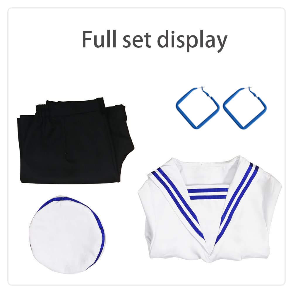 Fruits Basket Tohru Cosplay Costume Set - Anime Blue Pleated Skirt School Uniform with Socks | Perfect for Halloween, Anime Conventions & Cosplay Events