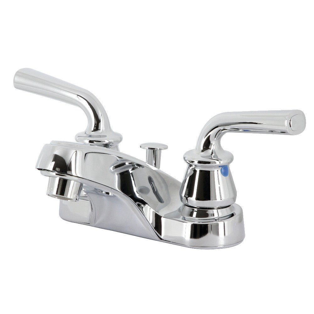 Kingston Brass KB251RXL 4-Inch Centerset Bathroom Faucet with Pop-Up Drain - Vintage Style Bathroom Sink Faucet for Bathroom Vanity, Powder Room, and Guest Bathroom Renovation