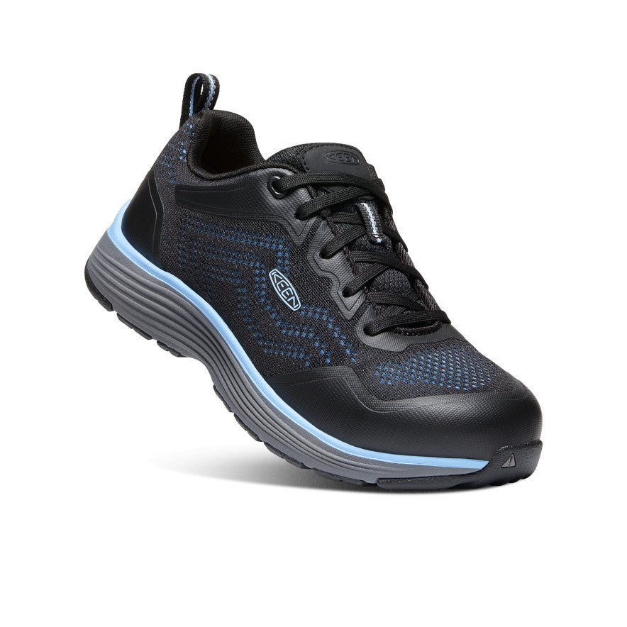 Sparta 2 Women's Safety Shoes with Aluminum Toe - Airy Blue & Black | Lightweight Work Boots for Construction, Warehouse & Industrial Use