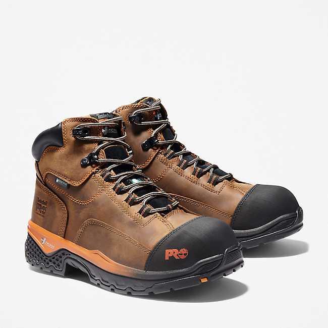 Men's Bosshog 6 Composite Toe Waterproof Work Boots - Steel Toe Safety Shoes for Construction, Warehouse & Outdoor Work - Slip Resistant & Comfortable Work Footwear