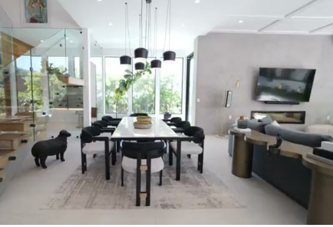Conan Wood Dining Armchair - Modern Black and White Finish - Perfect for Kitchen, Dining Room, and Office Settings