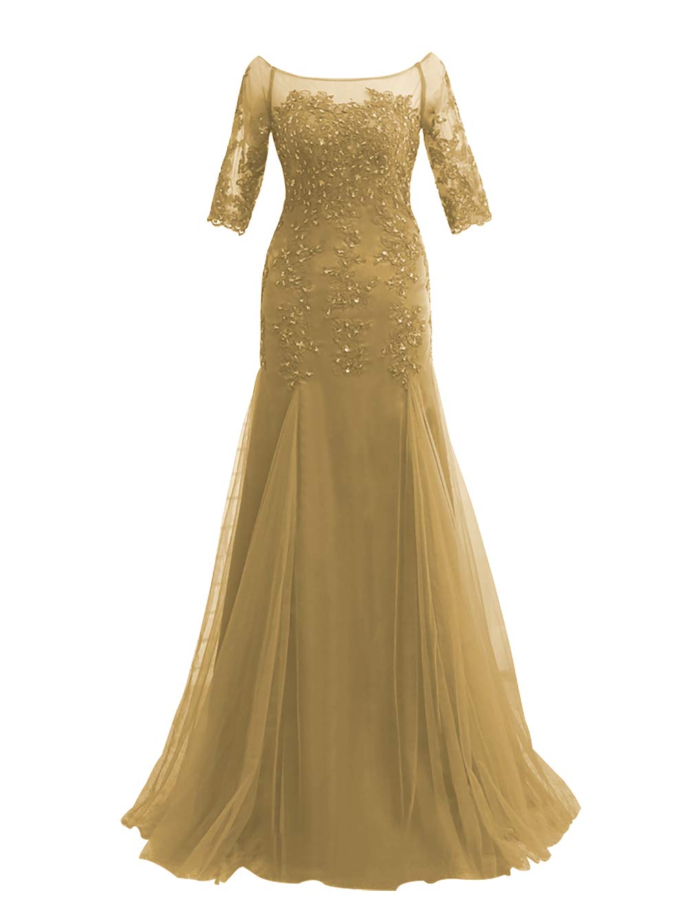 Elegant Long Sleeve Lace Mother of the Bride Dress - Formal Evening Gown for Wedding Guest, Special Occasions & Church Events