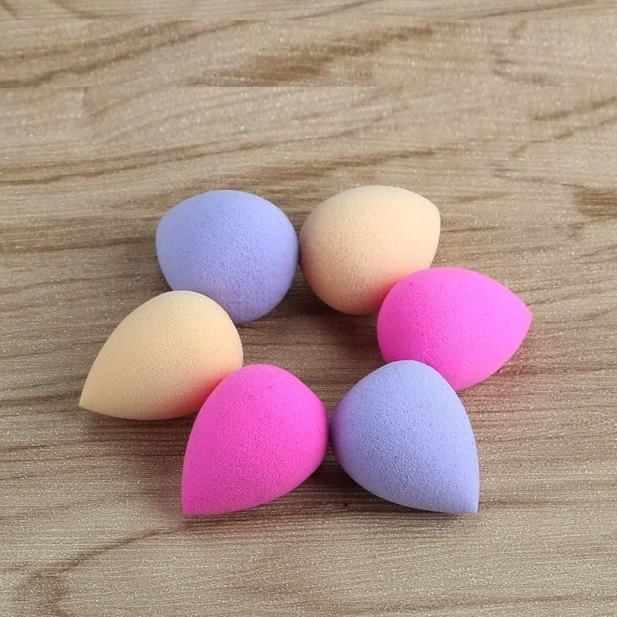 Beautiflame 5-Piece Mini Blender Makeup Sponge Set - Multicolor Rubber Silicone Drop Shapes for Eyes, Nose & Lips - Professional Makeup Blending, Foundation Application, Contouring & Highlighting - Perfect for Travel, Everyday Makeup & Professional Makeup Artists