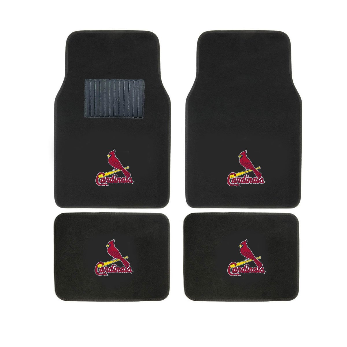 Premium 4-Piece Universal Fit Car Floor Mats Set - Front & Rear Plush Logo Carpet Mats for Cars, SUVs, Trucks - All-Weather Protection & Custom Style