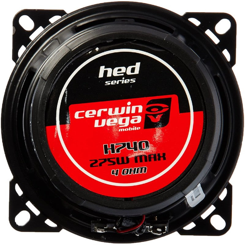Cerwin Vega H740 4 Inch 2-Way Coaxial Car Speakers - 550W Max Power, 80W RMS - Premium Sound for Cars & Trucks - Perfect for Upgrading Factory Audio Systems