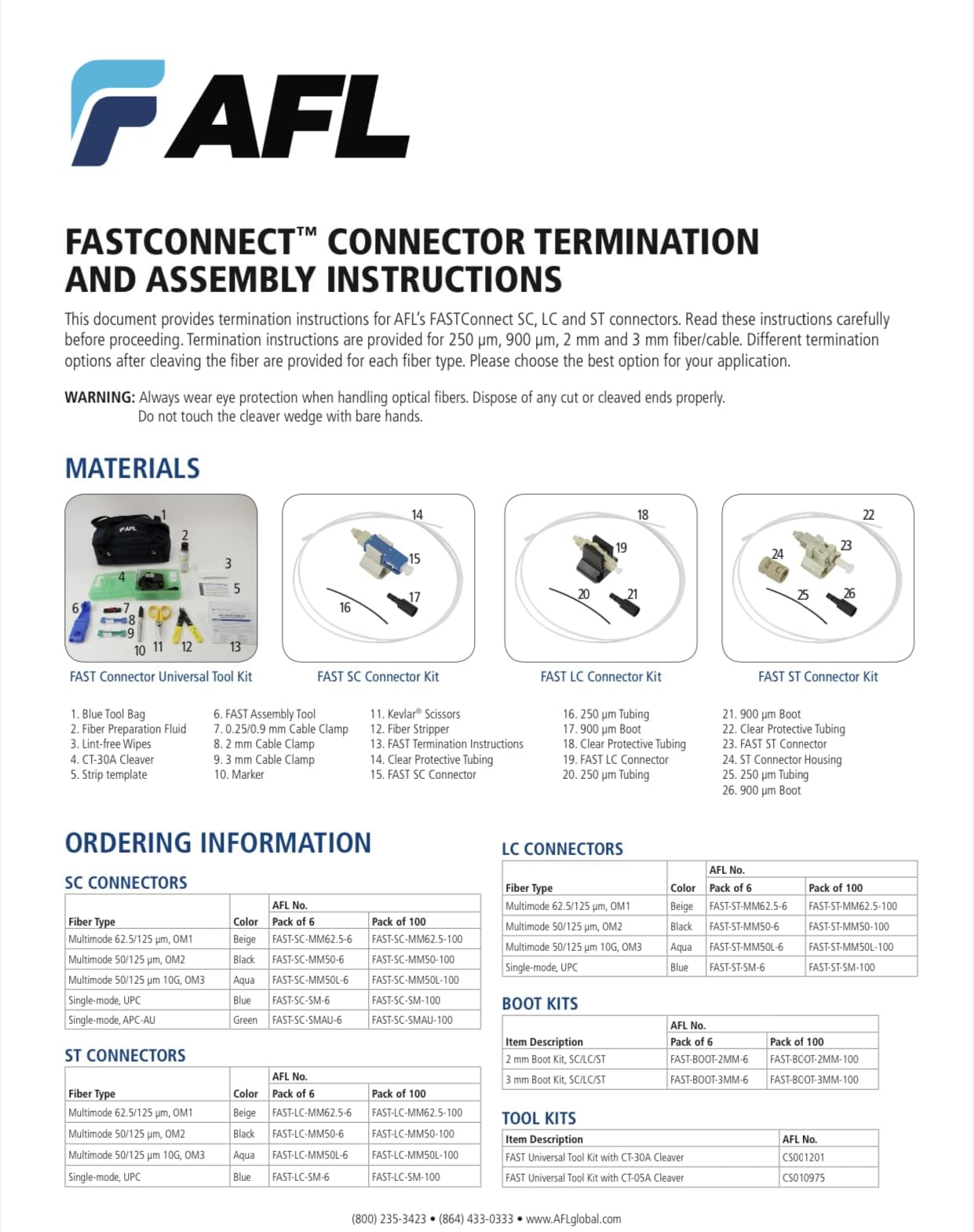 Fast-SC-SMAU SM Single Mode 0.9mm/0.25mm Fiber Optic Connectors - Pack of 6 for High-Speed Data Transmission, Network Installations & Telecom Applications