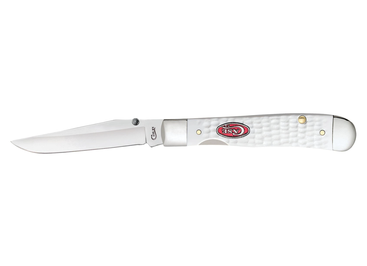 Case Kickstart® White Synthetic Sparxx™ Trapperlock Knife - Premium Hunting & Outdoor Folding Knife (Model CASE60191) - Ideal for Camping, Fishing & Survival Gear