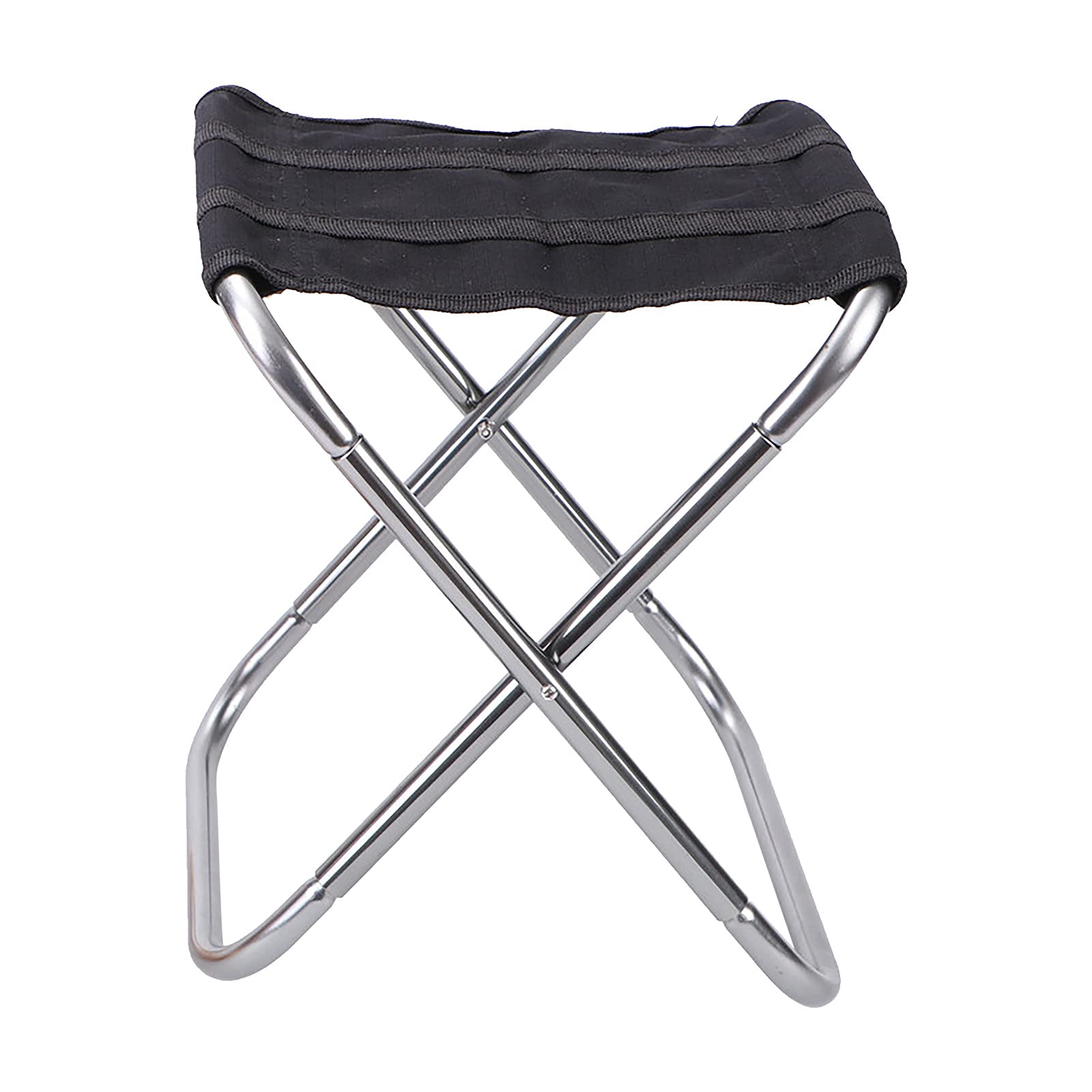 LightClouds Portable Folding Beach Chair - Lightweight Camping Chair for Adults, Outdoor Fishing & Picnic Stool - Compact Foldable Design for Travel, Hiking, BBQ & Beach Use (Silver)