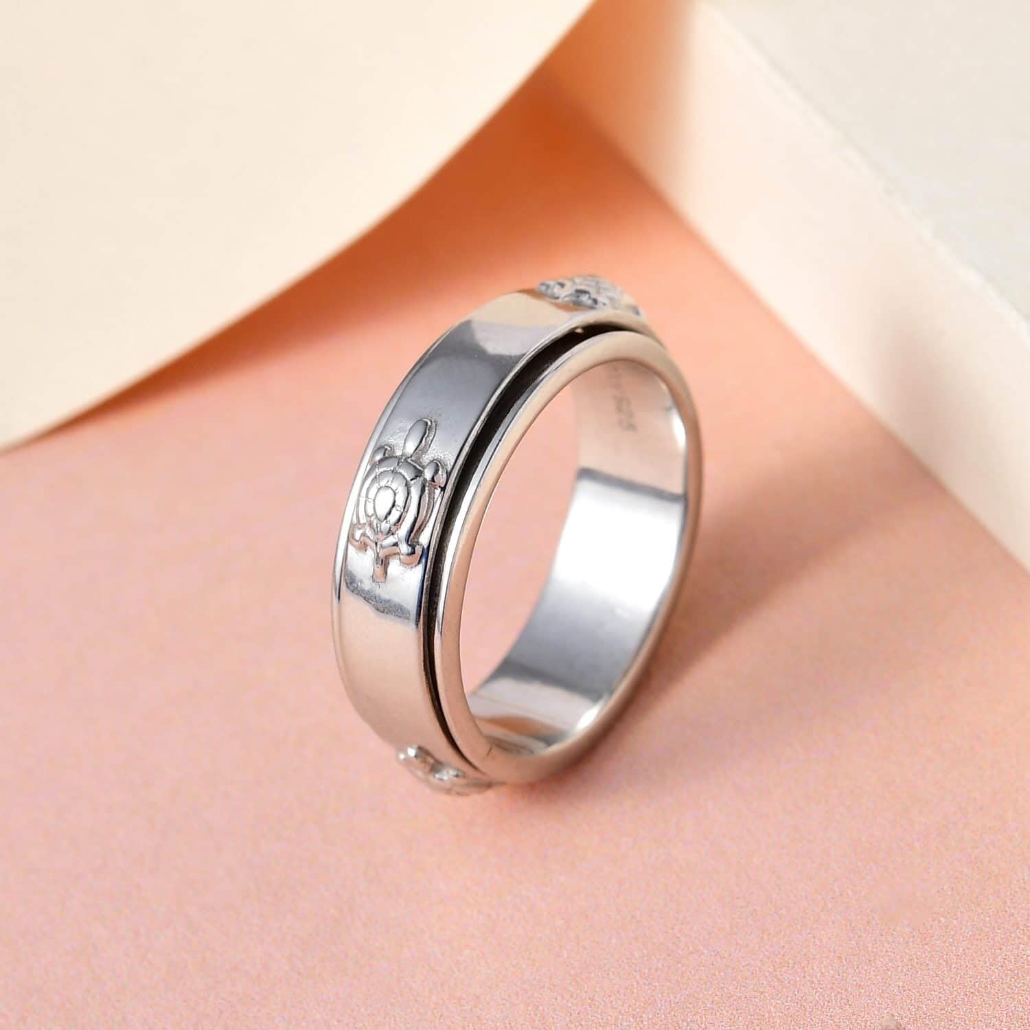 SHOP LC Spinner Band Zodiac Rings - 925 Sterling Silver Handmade Animal Rings for Women & Men - Stress Relief Fidget Jewelry - Perfect Birthday Gift for Zodiac Lovers (Ideal for Anxiety Relief, Office Focus & Everyday Wear)