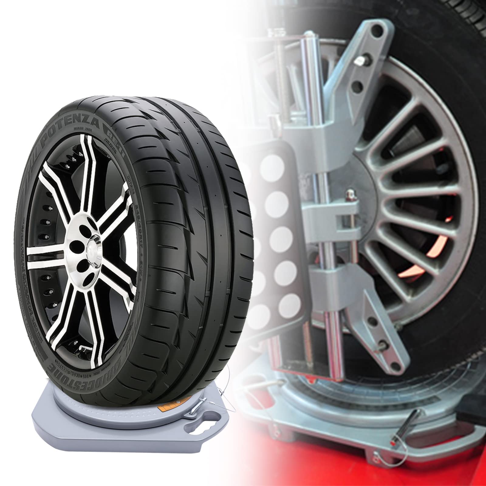 LOYALHEARTDY Wheel Alignment Turn Plates Kit - Includes Turntables, Transition Bridges & Thrust Blocks for Precise Vehicle Alignment (Ideal for DIY Mechanics & Auto Shops)