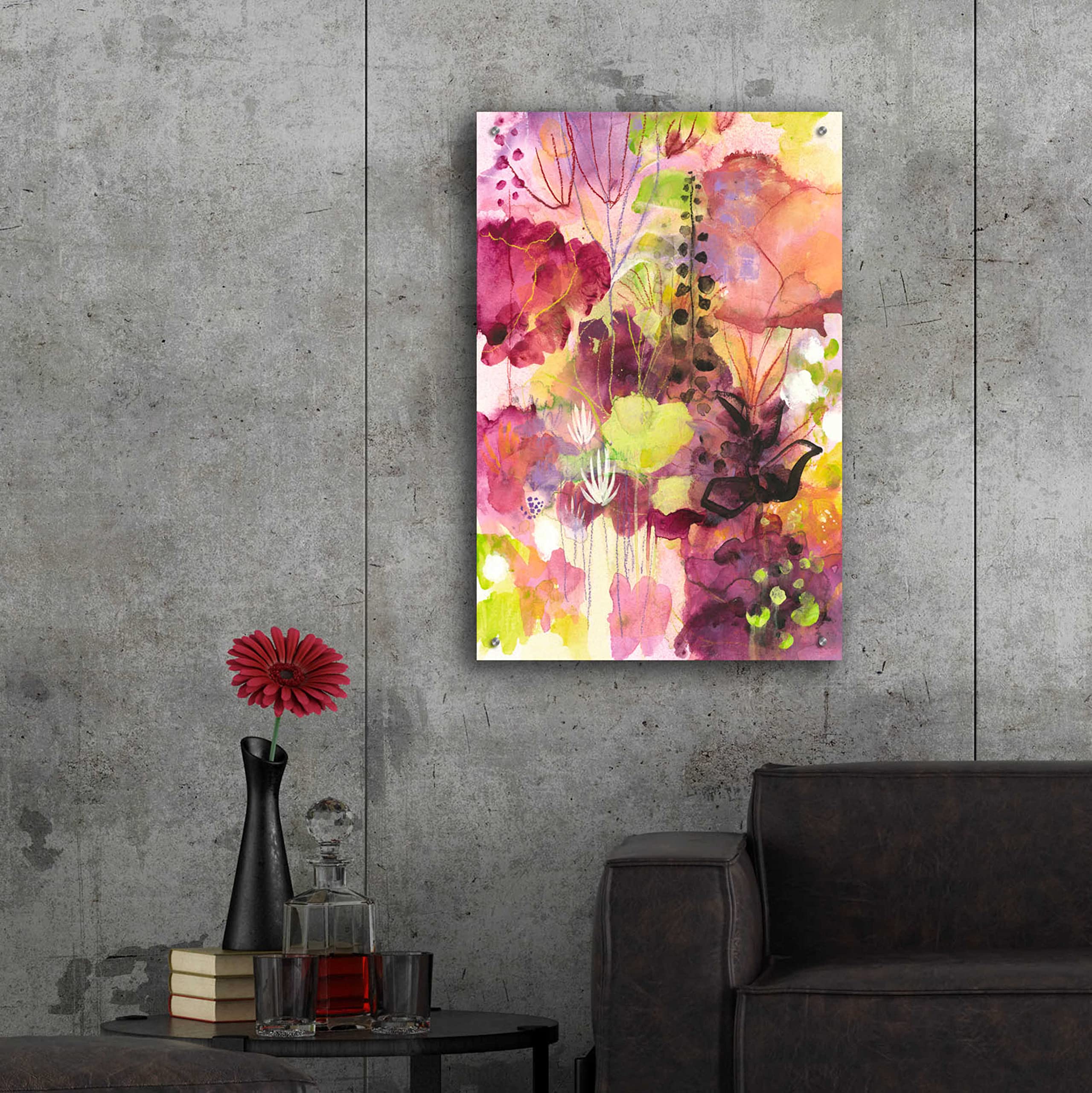 Corina Capri 'In Between' Acrylic Glass Wall Art - 24x36 Inches Modern Abstract Painting for Living Room, Bedroom & Office Decor