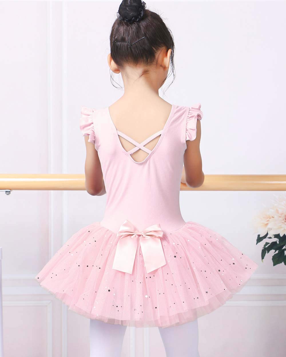 BAOHULU Girls Ballet Leotard with Full Skirt Tutu Dress - Dancewear for Ballet Class, Recital & Birthday Party Costume - Perfect for Ballet Practice, Dance Performances and Special Occasions
