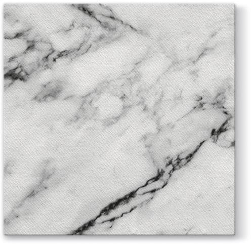 Premium Marble White & Black Airlaid 1/4 Fold Dinner Napkins - 50 Pack | Elegant Table Setting for Weddings, Parties & Restaurants
