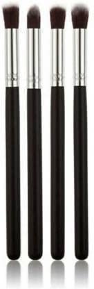 Professional 4-Piece Eye Makeup Brush Set - Foundation, Mascara, Blending & Pencil Brushes for Perfect Eye Makeup | AIR BEAUTY Cosmetic Tools (Black) | Ideal for Daily Makeup, Professional Use & Travel