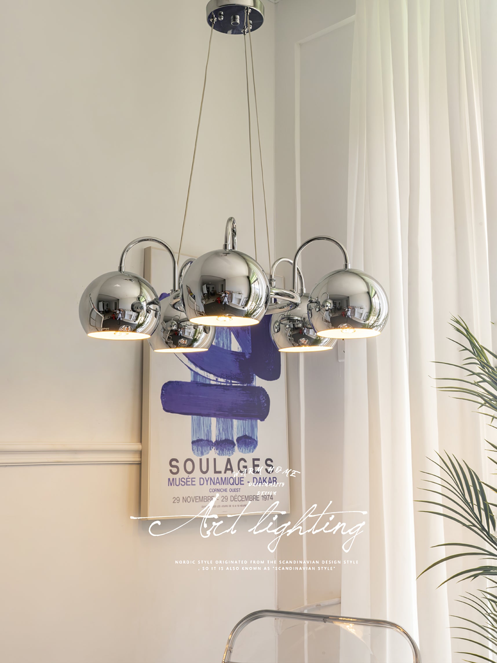Eyeball Chandeliers - Unique Gothic Halloween Decor for Home, Party & Haunted House Lighting - Spooky Eyeball Ceiling Light Fixture for Living Room, Dining Room & Bedroom