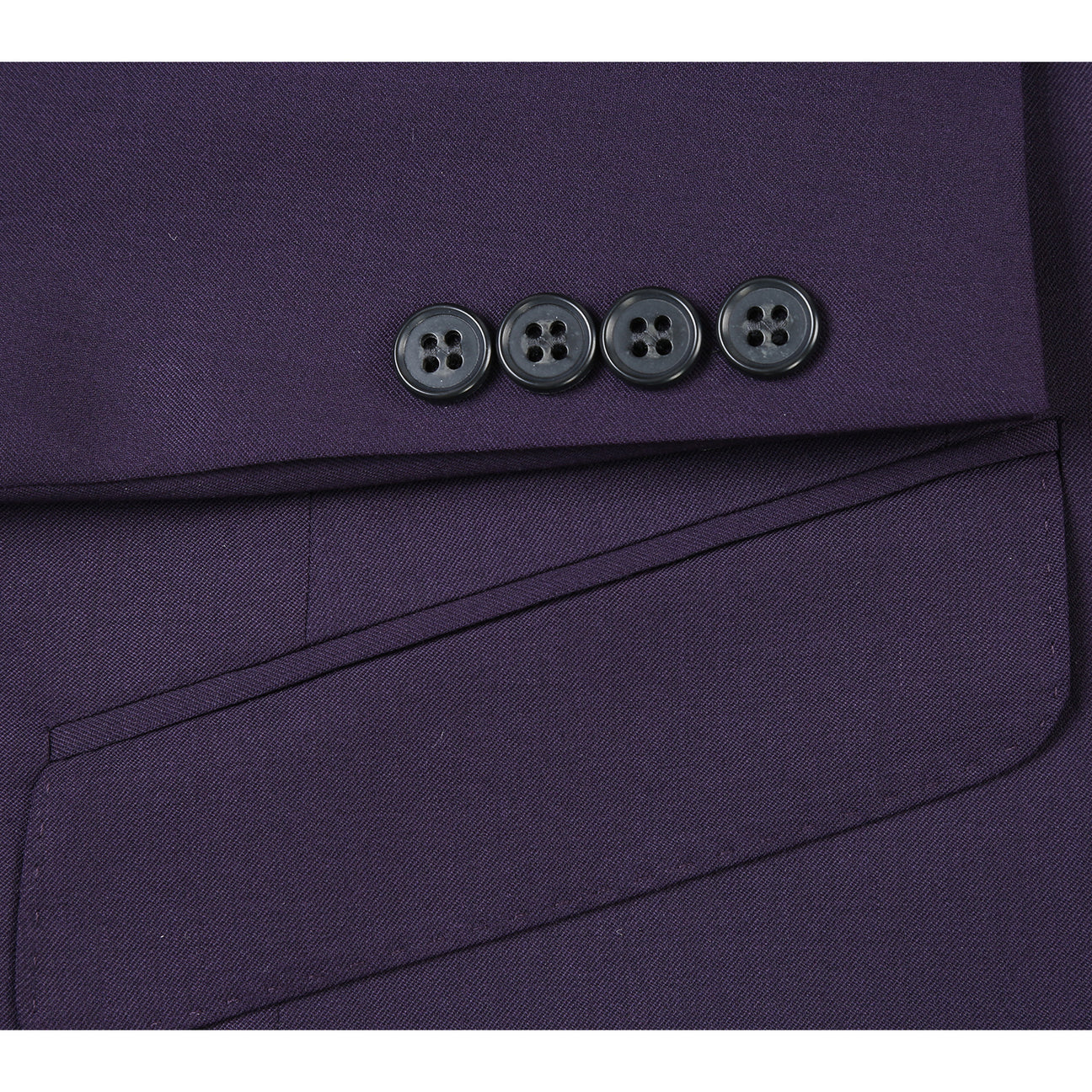 Alessandro Vitello by Renoir Slim Fit Wool Suit in Purple Blue (Style 566-4) - Premium Business Attire for Weddings, Office & Formal Events