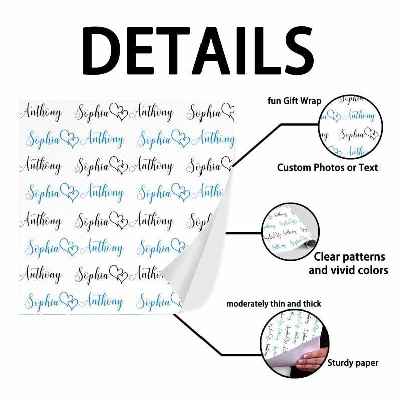 Custom Personalized Name Happy Birthday Wrapping Paper - 58