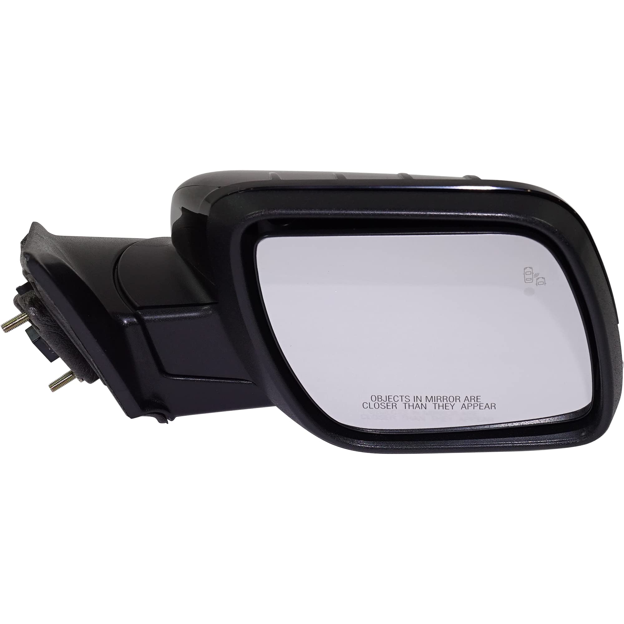 2016-2019 Ford Explorer Passenger Side Power Heated Mirror with Turn Signal, Blind Spot Monitor & Puddle Light | Manual Fold | Paintable Surface | Durable Replacement for Garage & Daily Driving