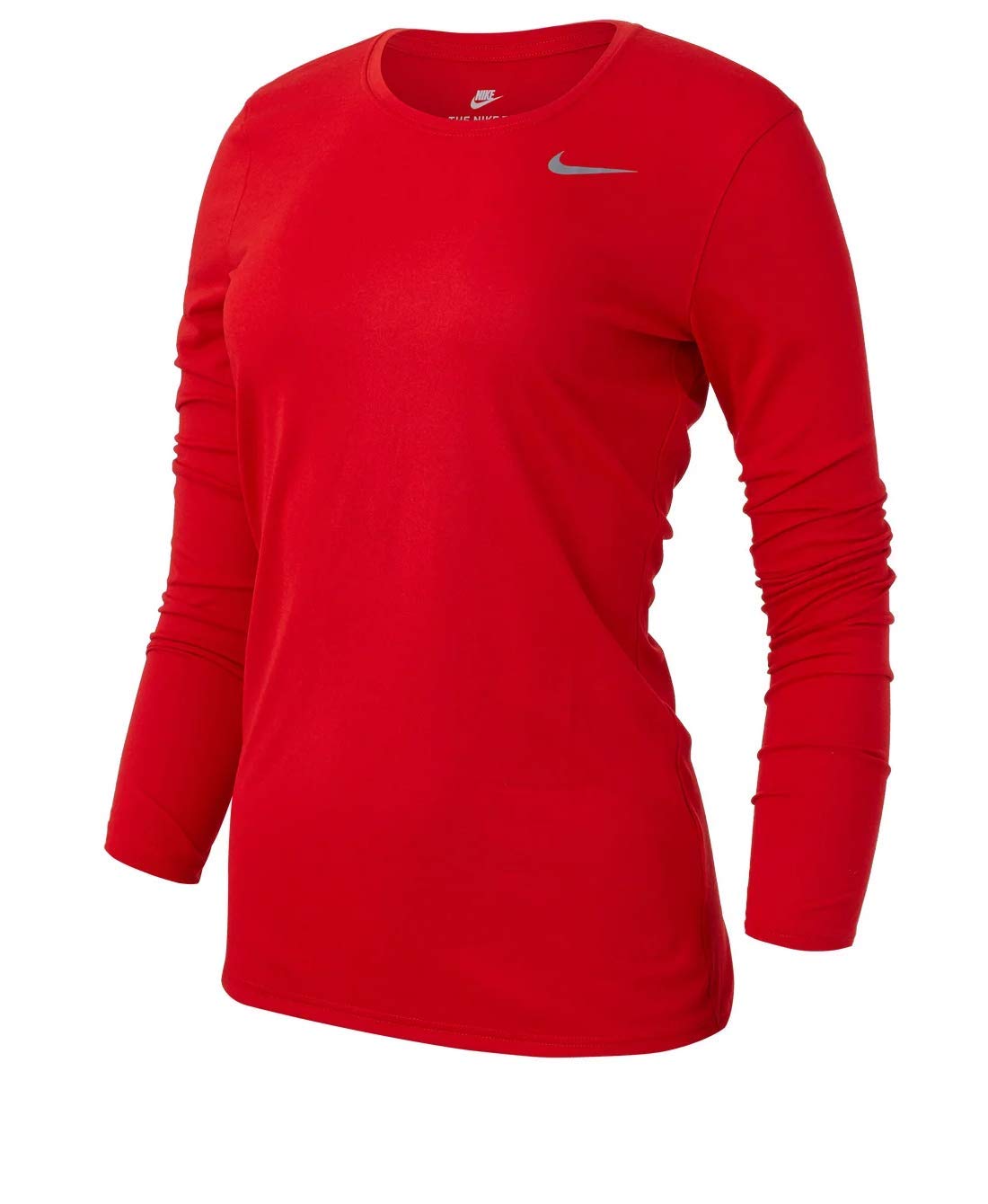 Nike Women's Legend Long Sleeve T-Shirt SP20 - University Red/Cool Grey - XS | Comfortable Athletic Top for Running, Yoga & Casual Wear