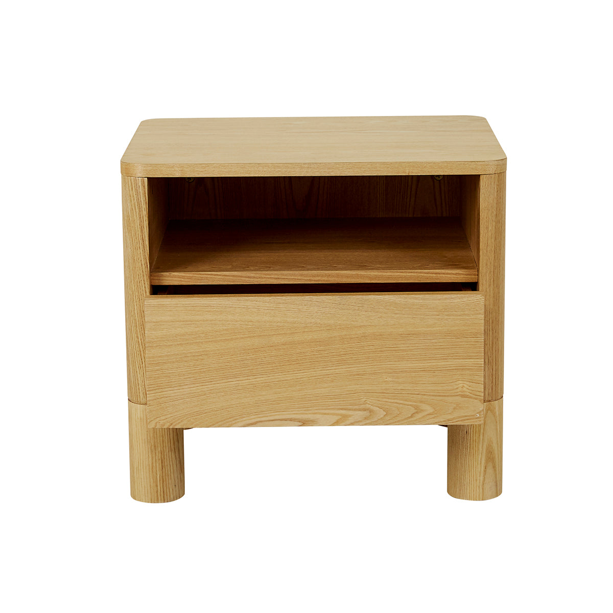 Modern Open Bedside Table - Minimalist Nightstand with Storage Shelf for Bedroom, Living Room & Office - Perfect for Small Spaces, Books, Alarm Clock & Decor