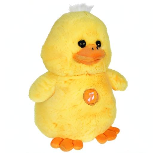 GIPSY Toys - 055913 - Singing Duck Plush Toy 22cm - Cute Musical Stuffed Animal for Kids, Perfect Gift for Birthdays & Nursery Decor