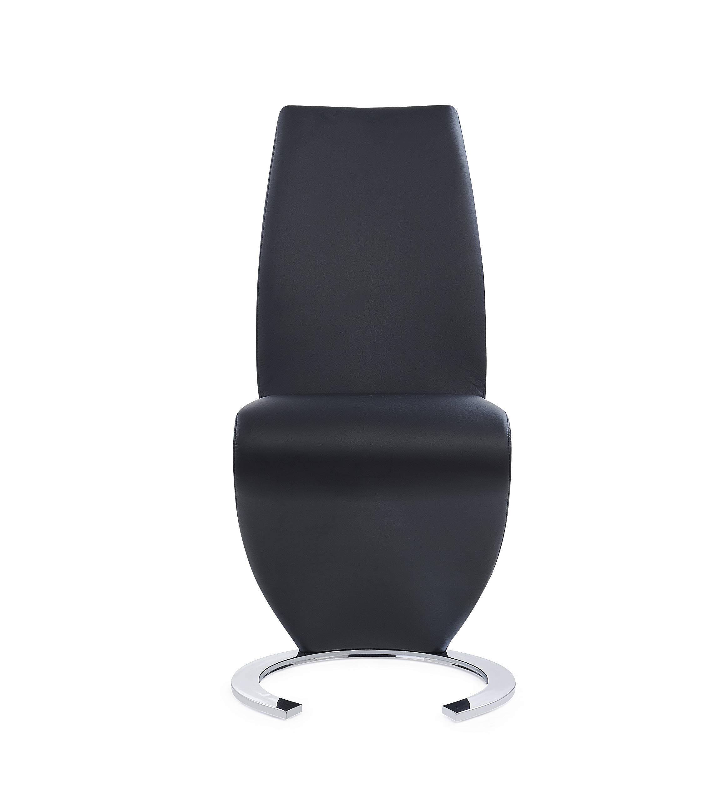 Black Horseshoe Base Dining Chair - Modern & Sturdy Kitchen & Dining Room Furniture for Home & Restaurant Use