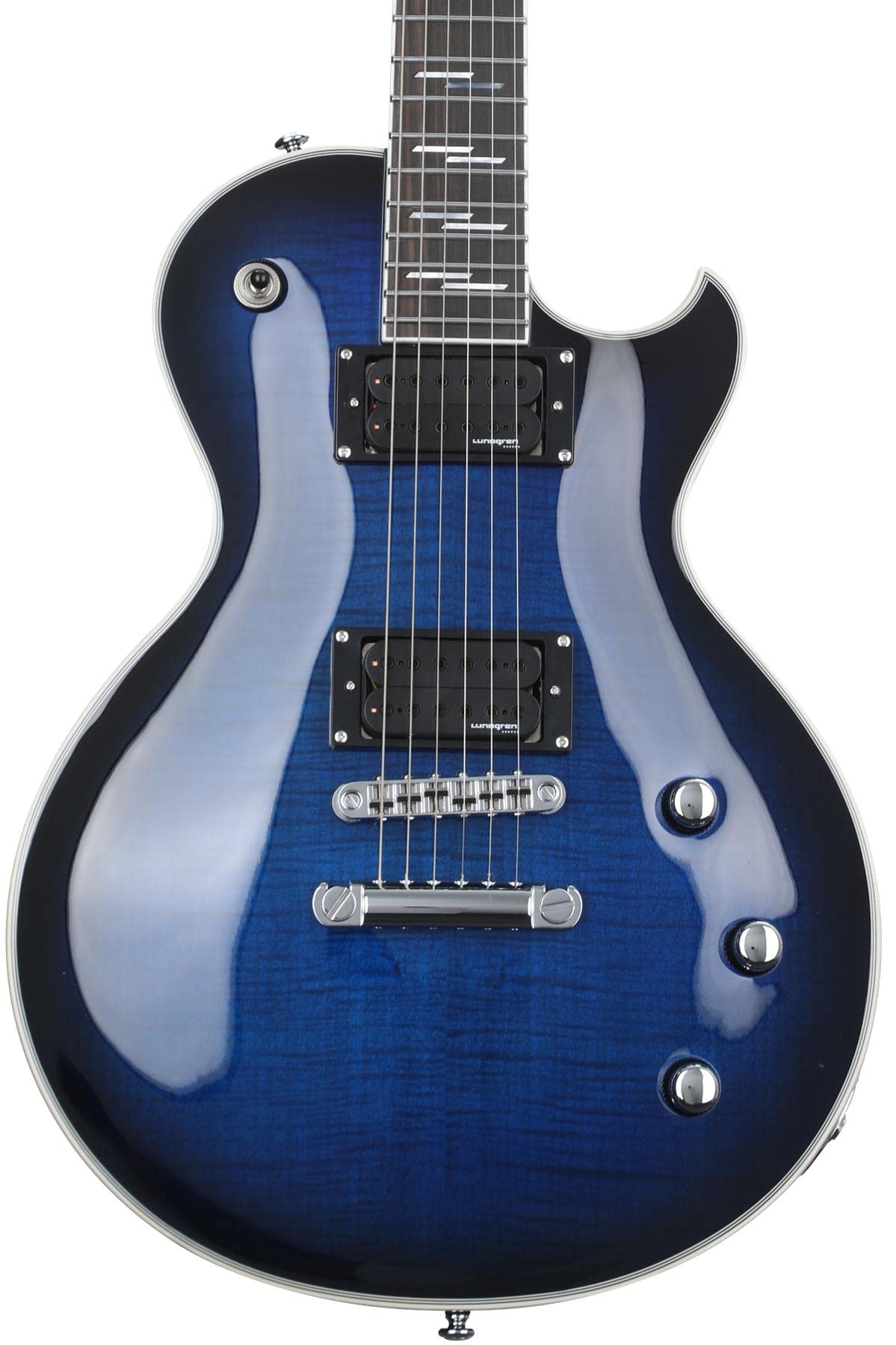 Schecter Solo-II Supreme Electric Guitar - See Thru Blue Burst | Professional Solid-Body Guitar for Rock & Metal | Perfect for Stage Performances & Studio Recording