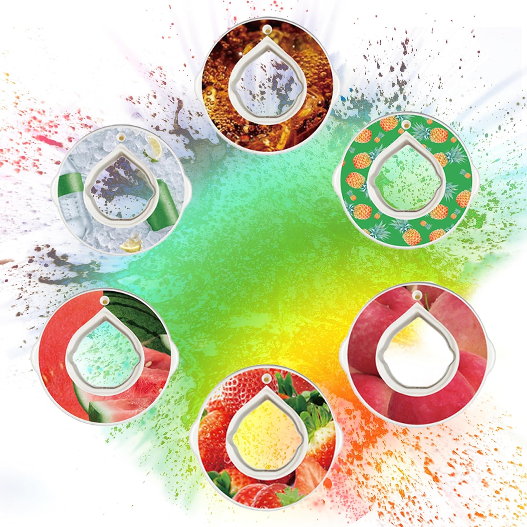 Refillable Scented Water Bottle Pods - Watermelon, Peach & Lemon Flavor Variety Pack | Compatible with Aroma Sports Cups & Bottles | Perfect for Gym, Hiking & Outdoor Activities
