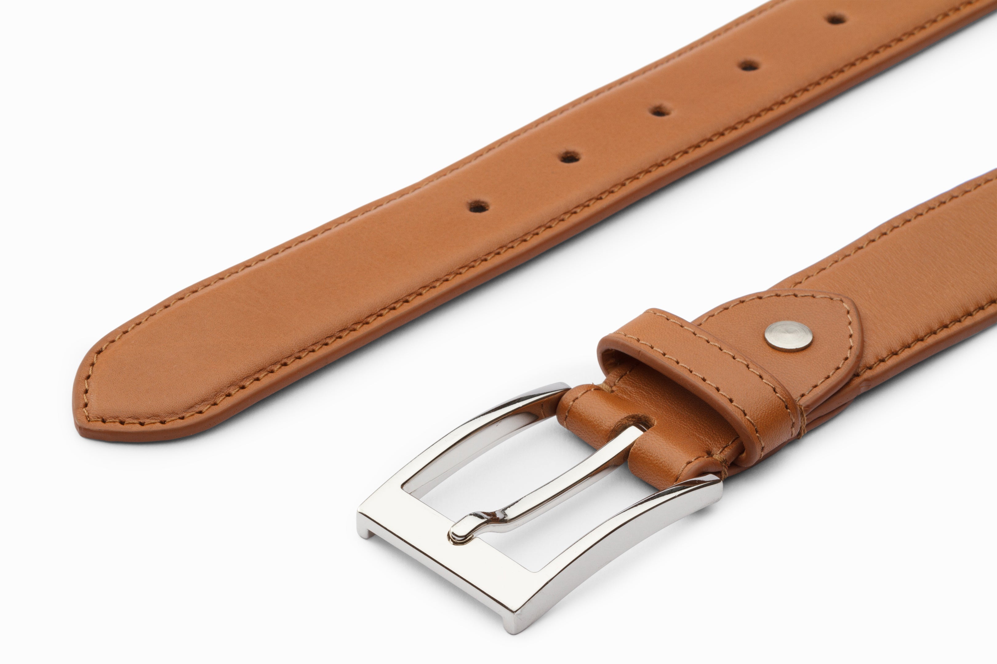 Premium Flat Leather Belt in Tan - Stylish & Durable for Men & Women | Perfect for Casual, Office & Formal Outfits