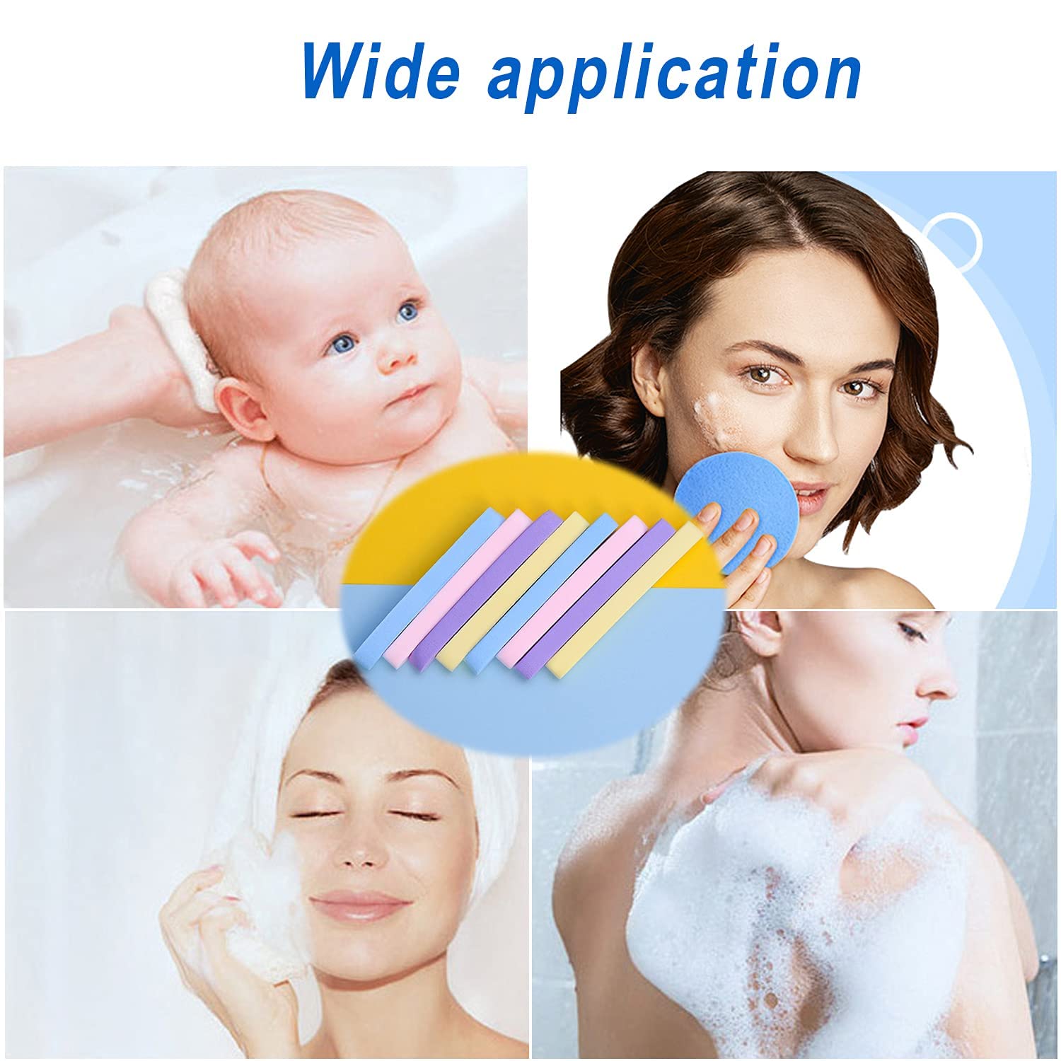 12pcs Compressed Facial Cleansing Sponges - Round Makeup Remover Puff for Gentle Face Washing & Skin Care | Includes 1 Pack Sweat Pads | Perfect for Travel, Daily Makeup Removal & Deep Cleansing Routine